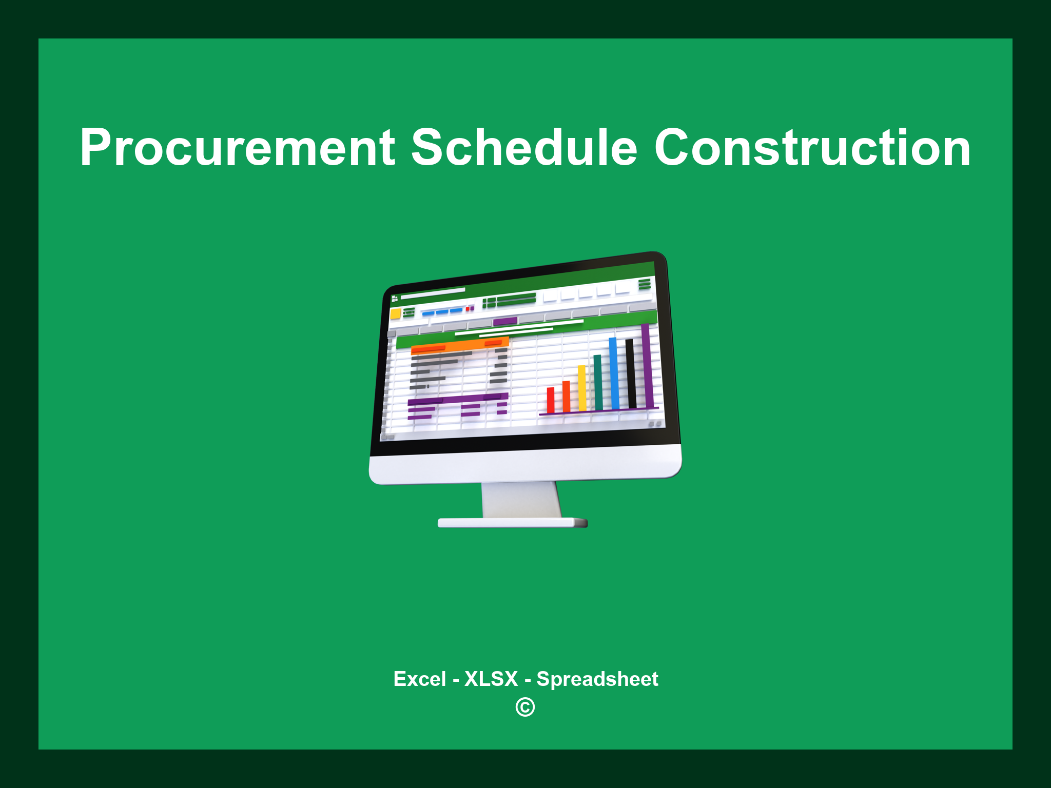 Procurement Schedule Construction Template Excel