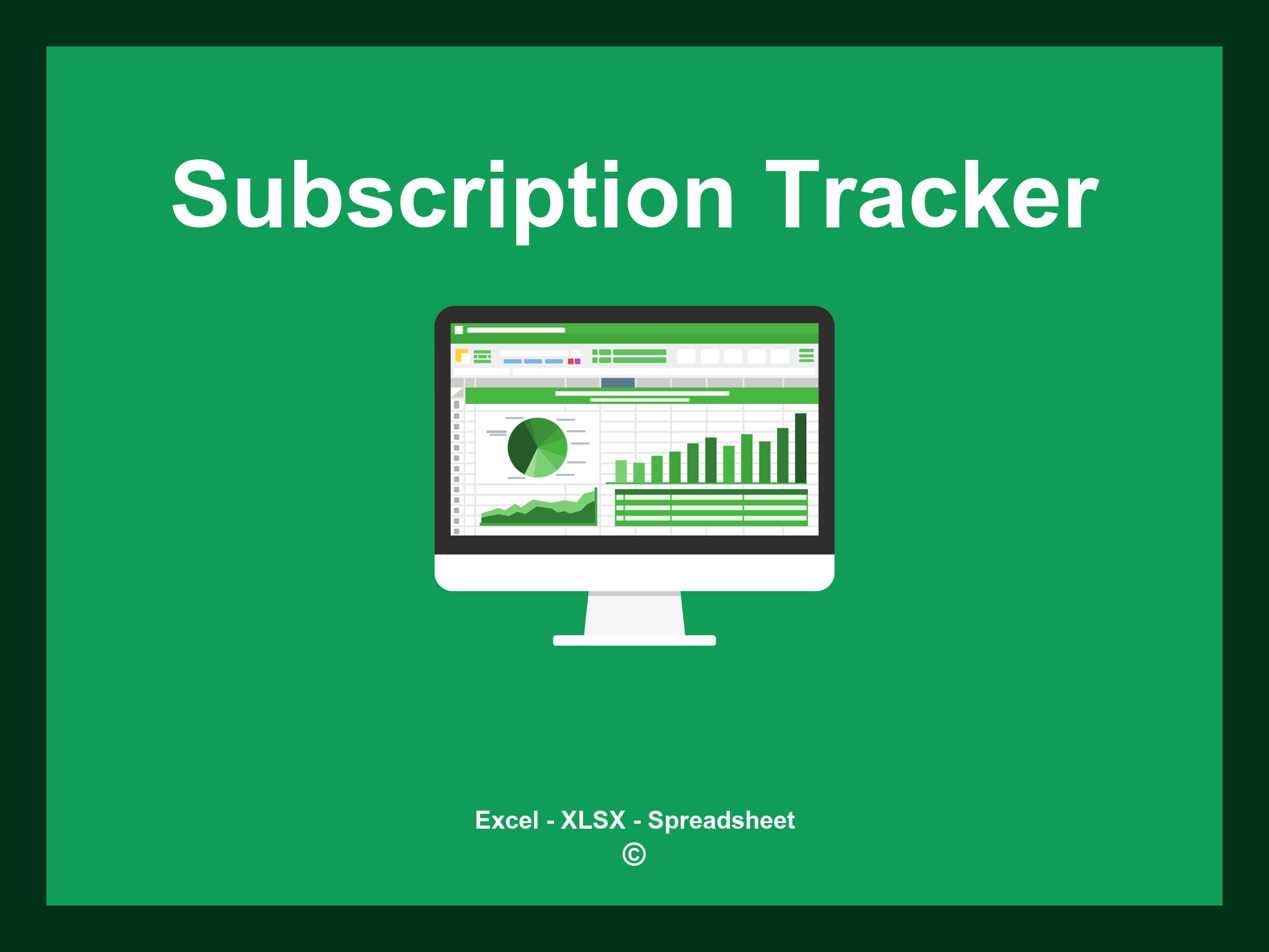 Subscription Tracker Template Excel